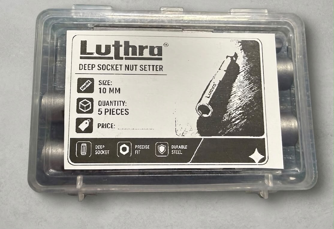Luthra Nut Driver Bits – 80mm Non-Magnetic Power Tool Bits