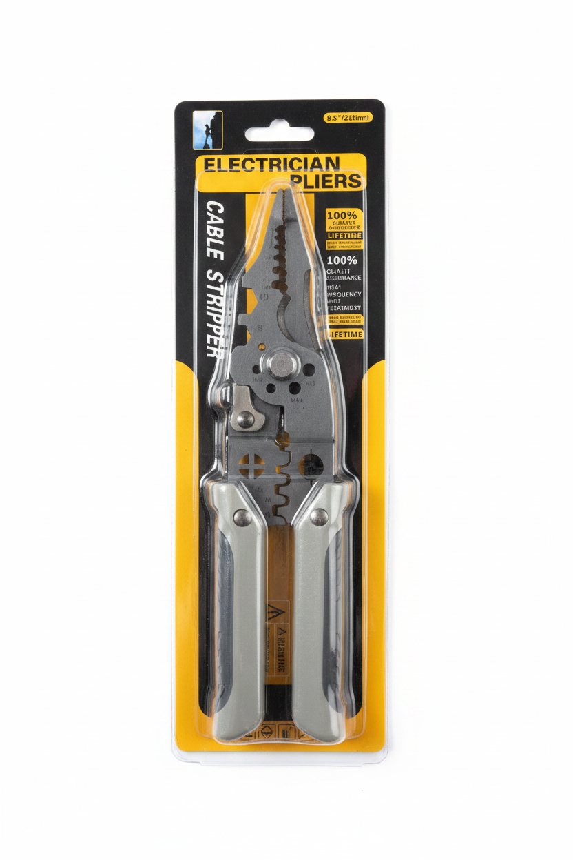 Electrician Pliers Cable Stripper – Studio Shot