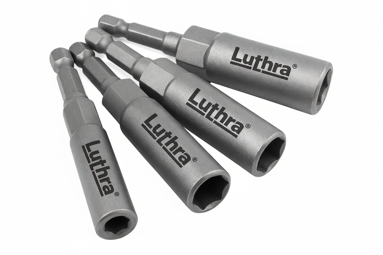Luthra Magnetic Nut Driver Bits – Studio Shot