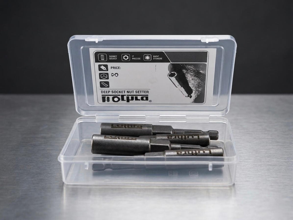 Luthra Nut Driver Bits – 80mm Non-Magnetic Power Tool Bits Set of 4