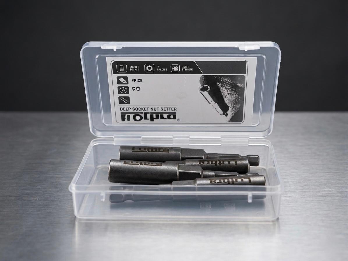 Luthra Nut Driver Bits – 80mm Non-Magnetic Power Tool Bits Set of 4