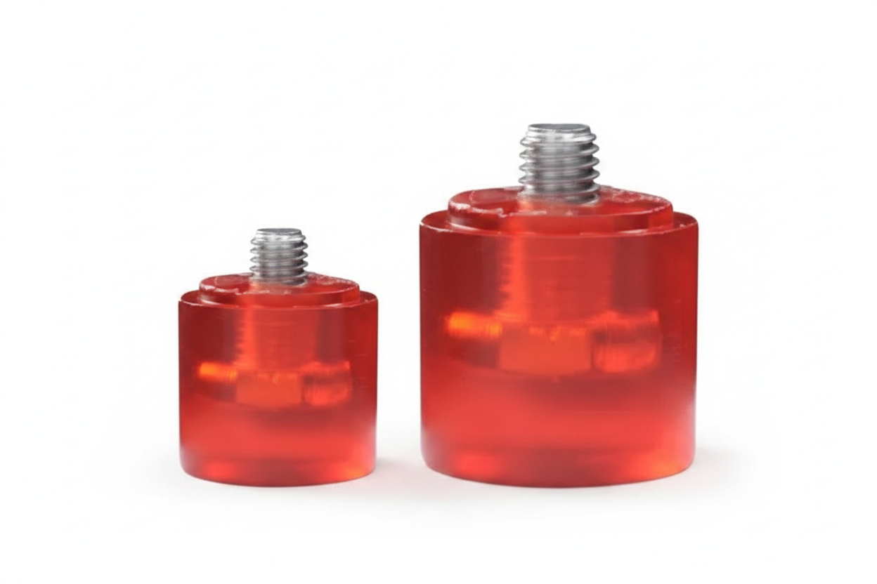 Red Plastic Spare Mallet Heads – Studio Shot
